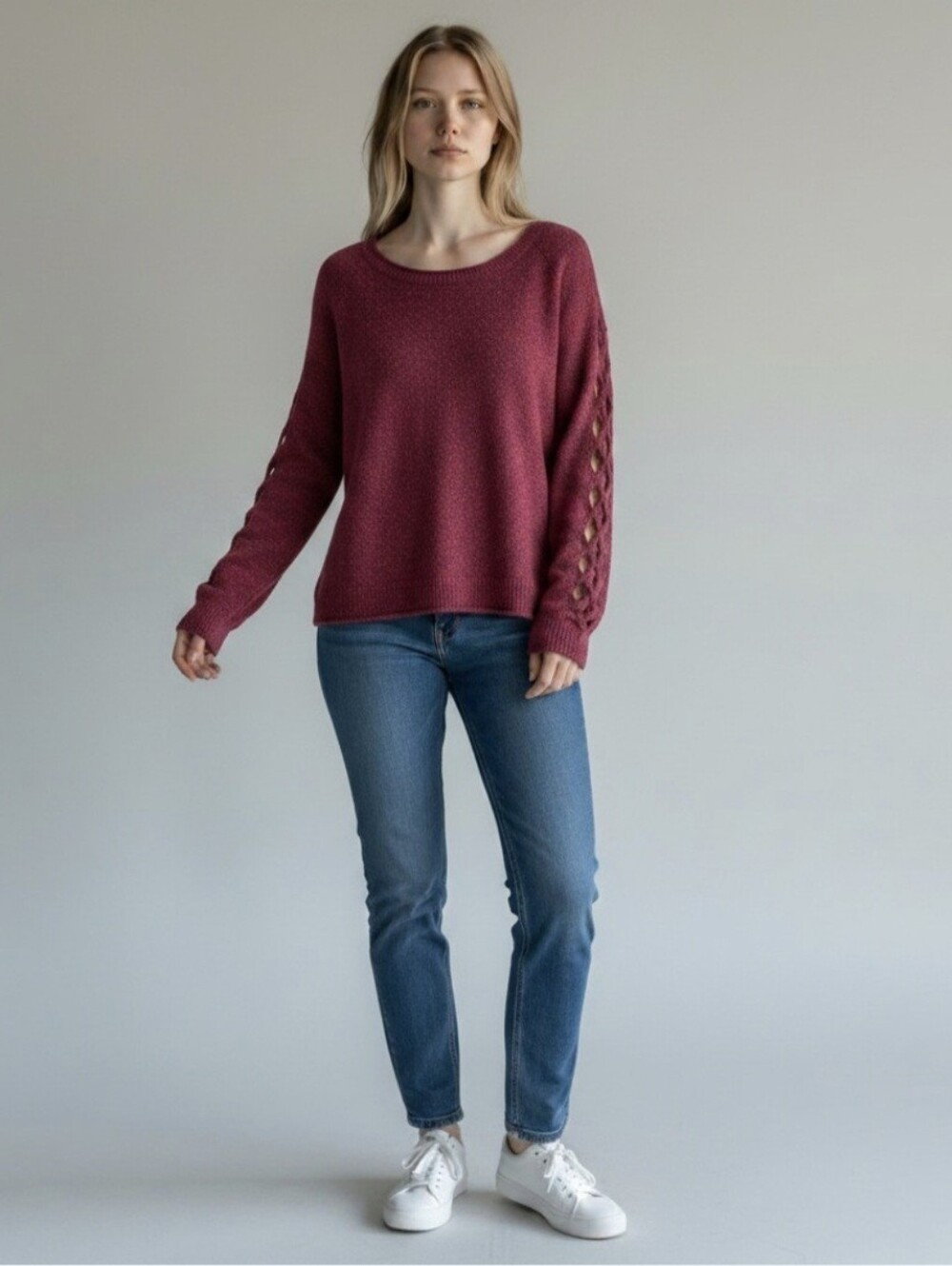 Lane Bryant‎ soft pink sweater size 18/20 arm cut outs long sleeve
